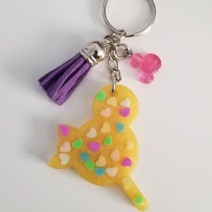 Yellow Hearts Mickey Pop Keychain